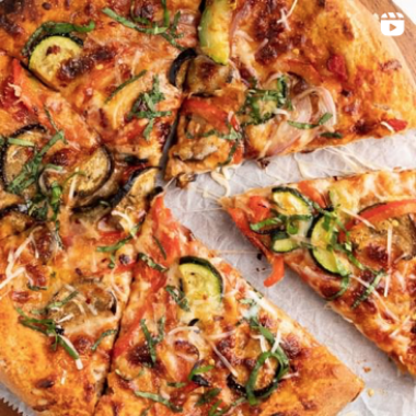 instagram image of pizza made with arrowhead mills products
